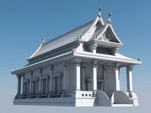 thai temple 3D Model