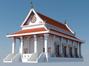 thai temple 3D 모델