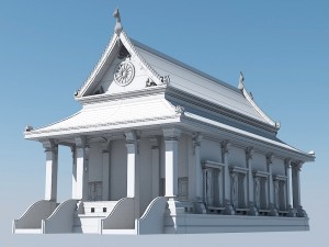 thai temple 3D 모델