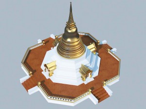 thai pagoda 3D 모델