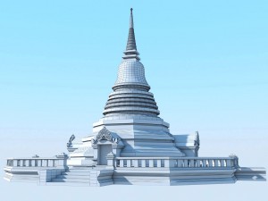 thai pagoda 3D 모델