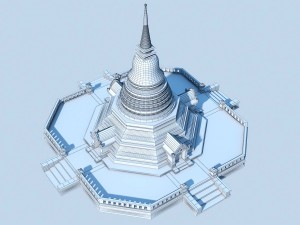 thai pagoda 3D 모델