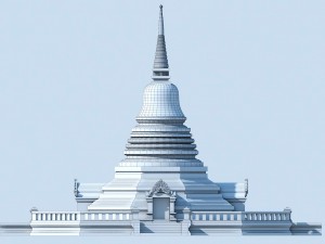 thai pagoda 3D 모델