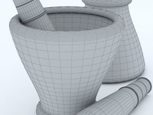 thai mortar pestle Model 3D