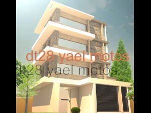 tres pisos edificio Modèle 3D