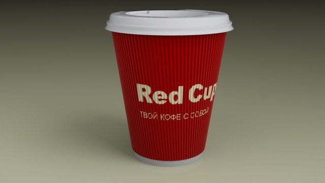 coffee paper cupred cup Modello 3D .c4d .max .obj .3ds .fbx .stl .blend 