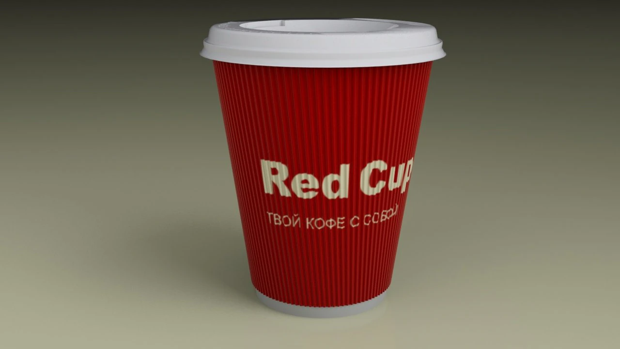 coffee paper cupred cup 3D Model .c4d .max .obj .3ds .fbx .stl .blend 