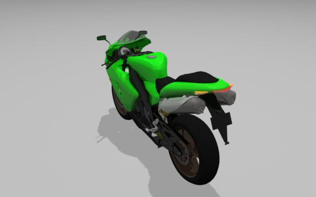 kawasakininjazx10r 3D 模型 .c4d .max .obj .3ds .fbx .stl .blend 