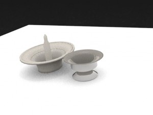 fantan and vase Model 3D