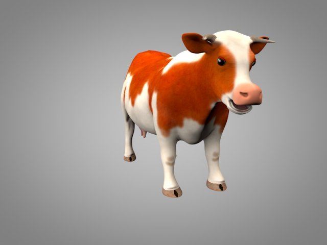 cow or bull 3D Model .c4d .max .obj .3ds .fbx .stl .blend 