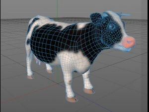 vaca ou touro Modelo 3D