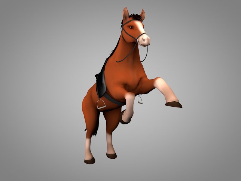 3d horse