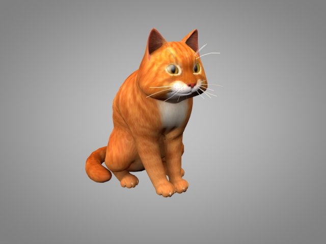 cat or kitty 3D मॉडल .c4d .max .obj .3ds .fbx .stl .blend 