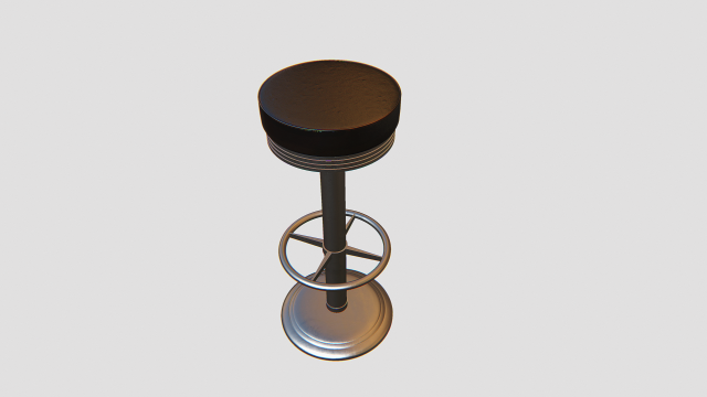 bar stool skin 3D Модель .c4d .max .obj .3ds .fbx .stl .blend 