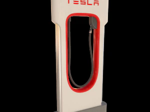 Esta&ccedil;&atilde;o el&eacute;trica Tesla Modelo 3D