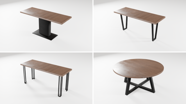 Tables in the loft 12 models 3D 모델 .c4d .max .obj .3ds .fbx .stl .blend 