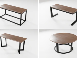 Tables in the loft 12 models 3D Model
