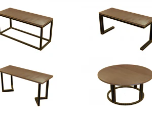 Tables in the loft 12 models 3D Model