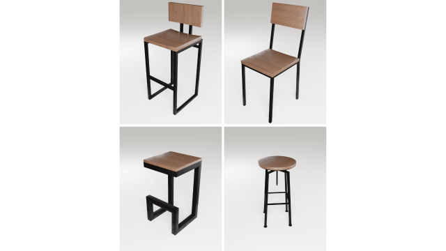 Chairs in the loft Model 3D .c4d .max .obj .3ds .fbx .stl .blend 