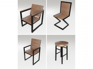 Chairs in the loft Model 3D