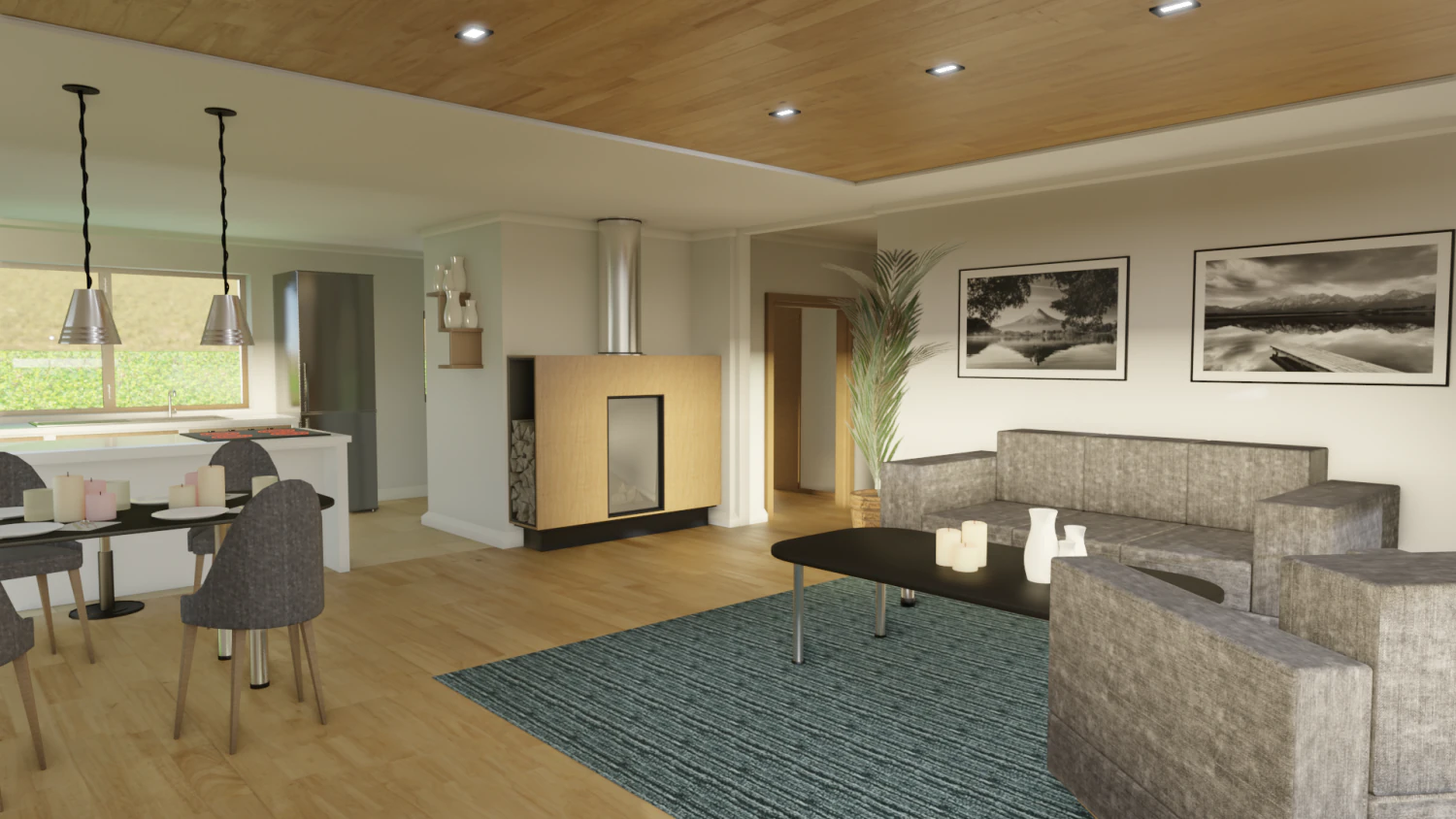 Blender 3D EEVEE Modern house 3D Model .c4d .max .obj .3ds .fbx .stl .blend 