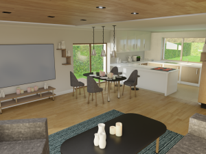 Blender 3D EEVEE Modern house 3D 모델