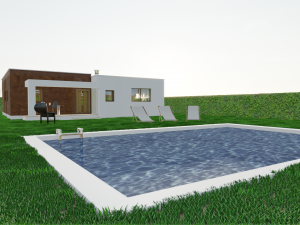 Blender 3D EEVEE Modern house 3D 모델
