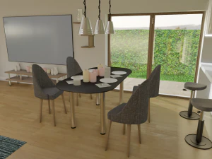 Blender 3D EEVEE Modern house 3D Model