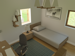 Blender 3D EEVEE Modern house 3D 모델