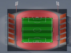 Football Soccer stadium Low-poly 3D Model
