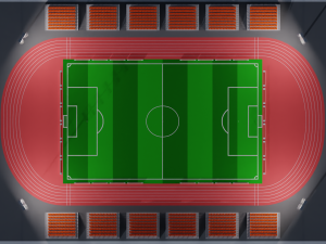 Football Soccer stadium Low-poly Modelo 3D