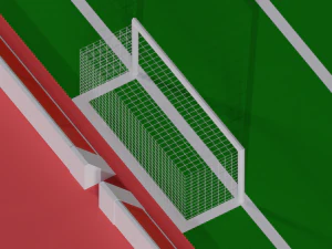 Football Soccer stadium Low-poly 3D Model