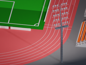 Football Soccer stadium Low-poly Modelo 3D