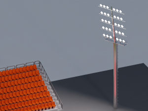Football Soccer stadium Low-poly Modelo 3D