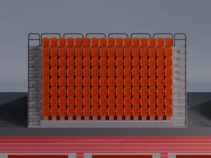 Football Soccer stadium Low-poly 3D Model