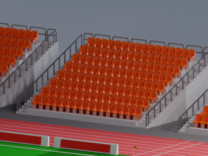 Football Soccer stadium Low-poly Modelo 3D