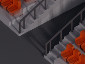 Football Soccer stadium Low-poly Modelo 3D