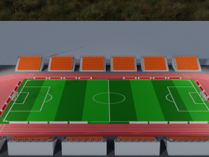 Football Soccer stadium Low-poly Modelo 3D