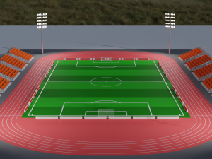 Football Soccer stadium Low-poly Modelo 3D