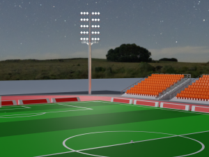 Football Soccer stadium Low-poly Modelo 3D