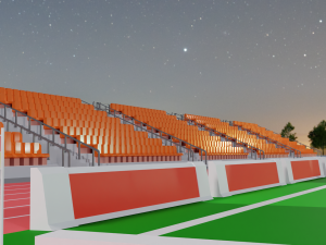 Football Soccer stadium Low-poly Modelo 3D