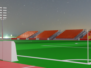 Football Soccer stadium Low-poly Modelo 3D