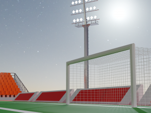 Football Soccer stadium Low-poly Modelo 3D