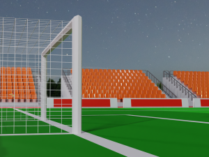 Football Soccer stadium Low-poly Modelo 3D