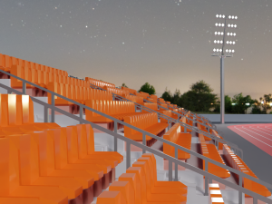 Football Soccer stadium Low-poly Modelo 3D