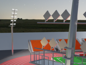 Football Soccer stadium Low-poly Modelo 3D