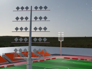 Football Soccer stadium Low-poly 3D Model
