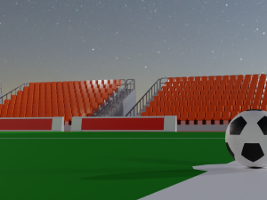 Football Soccer stadium Low-poly Modelo 3D