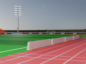 Football Soccer stadium Low-poly Modelo 3D