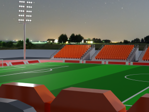 Football Soccer stadium Low-poly Modelo 3D
